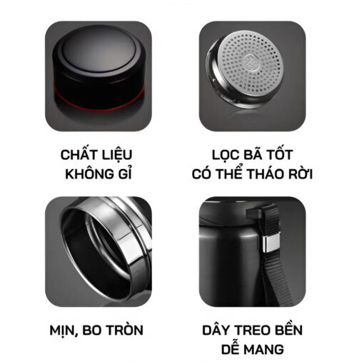 Bình Giữ Nhiệt 48h Hiển Thị Nhiệt Độ 600ML - Hình ảnh 3