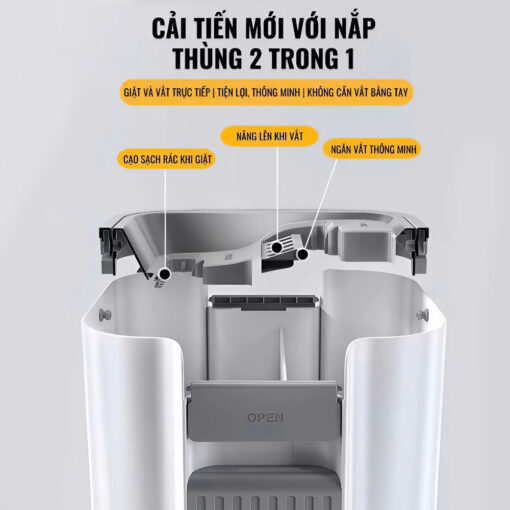 Cây Lau Nhà Tự Vắt Thông Minh Xoay 360 Độ - Hình ảnh 3