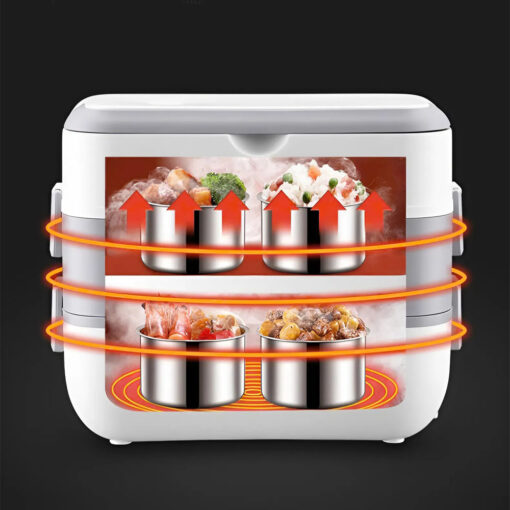 Hộp Cơm Cắm Điện Văn Phòng 2 Tầng 4 Ngăn - Hình ảnh 6