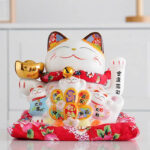 Mèo Thần Tài Vẫy Tay Phú Quý Tài Lộc 18cm