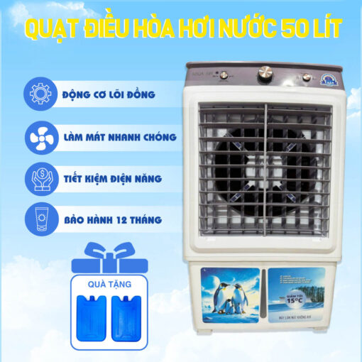 Quạt Điều Hòa Hơi Nước 50 Lít Aqua - Ảnh 2