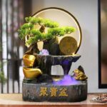 Thác Nước Phong Thủy Tiểu Cảnh Non Bộ Thiềm Thừ