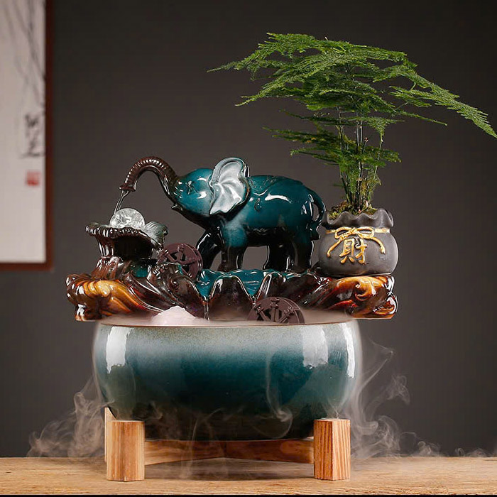 Thác Nước Phong Thủy Tượng Voi Xanh