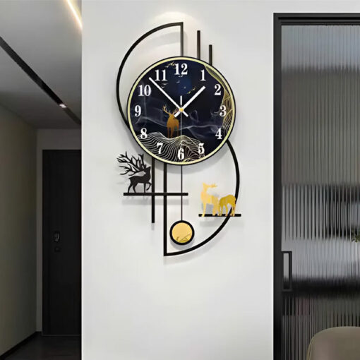 Đồng Hồ Treo Tường Quả Lắc Hươu Tài Lộc - Hình ảnh 3