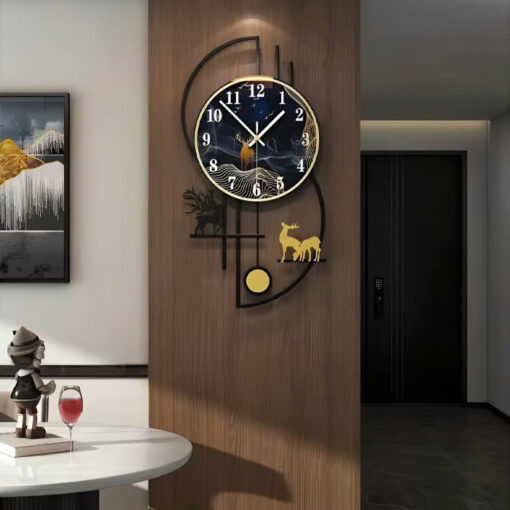 Đồng Hồ Treo Tường Quả Lắc Hươu Tài Lộc - Hình ảnh 2